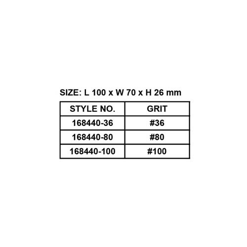 ABRASIVE SPONGE BLOCK (4 Sided Sanding), L 100 x W 70 x H 26MM/PC