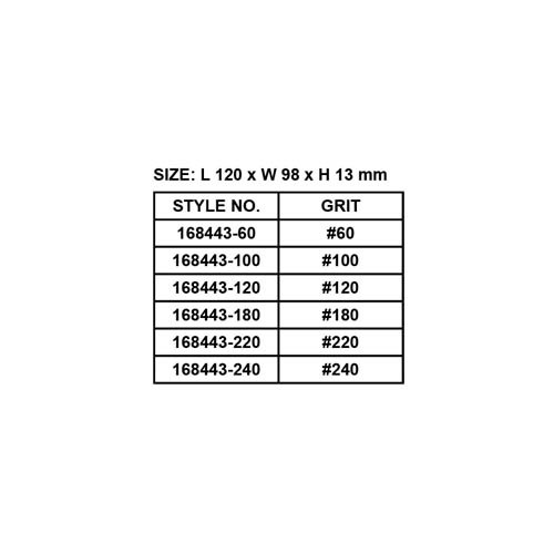 ABRASIVE SPONGE BLOCK (2 Sided Sanding), L 120 x W 98 x H 13MM/PC