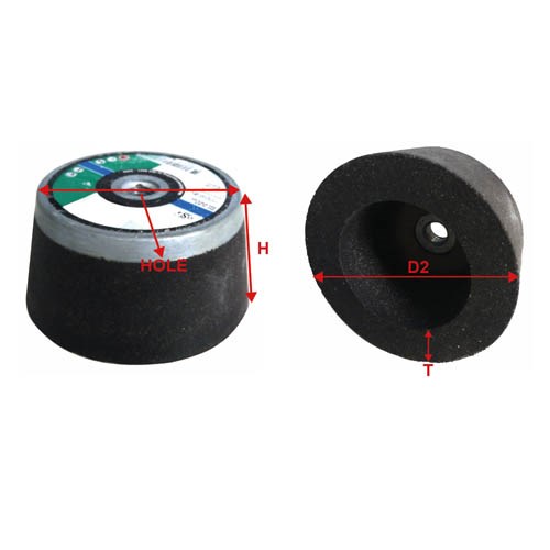 CUP GRINDING WHEEL, SIZE: D1 90 x D2 110 x H 55 x HOLE M14 x T 20MM