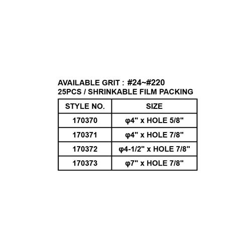 GRINDING DISC (FOR STEEL), 25PCS / SHRINKABLE FILM PACKING
