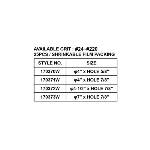 GRINDING DISC (FOR STEEL), 25PCS / SHRINKABLE FILM PACKING