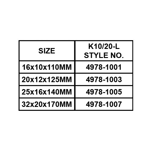 CARBIDE TIPPED TOOL BIT, DIN4978-ISO3 (LEFT)