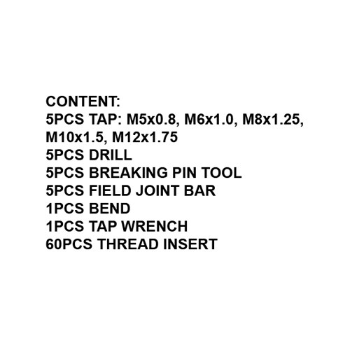 121337     82PCS THREAD REPAIR KIT