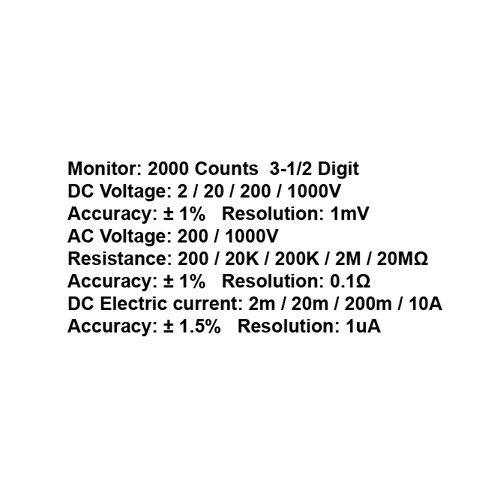 012039     MINI DIGITAL MULTIMETER