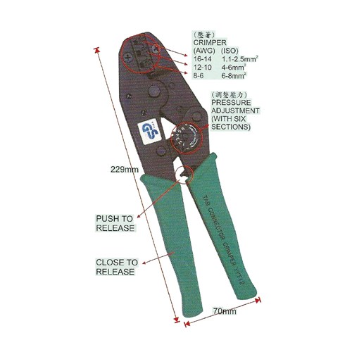 024054     9" TAB CONNECTOR CRIMPING TOOL (YYT-12)