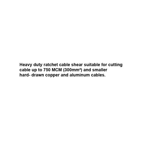 023014     RATCHETING CABLE CUTTER, UP TO 380mm²