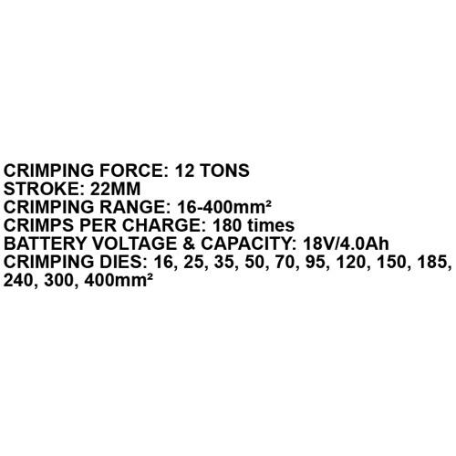 023913     CORDLESS CABLE CRIMPING TOOL