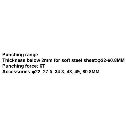 022006     HYDRAULIC PUNCH DRIVER SET