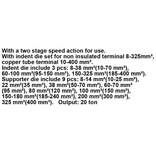 022001     HYDRAULIC TERMINAL JOINTING TOOL
