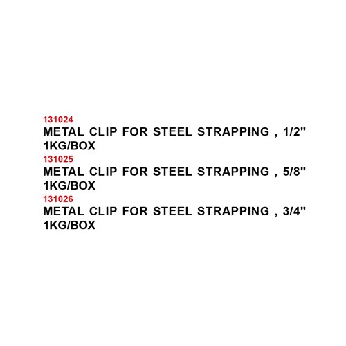 METAL CLIP FOR STEEL STRAPPING