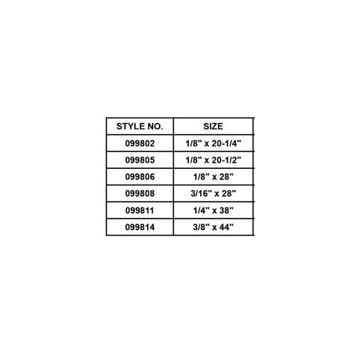 WHIPCHECK CABLE (HOSE / HOSE), TENSILE: 725PSI