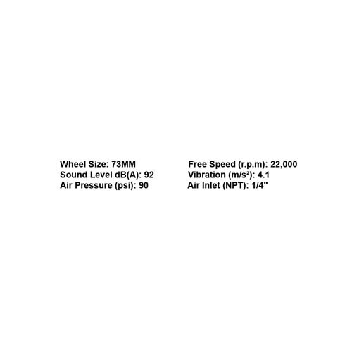 164060     3" AIR CUT-OFF TOOL, FOR DISC HOLE: 100MM, W/O DISC