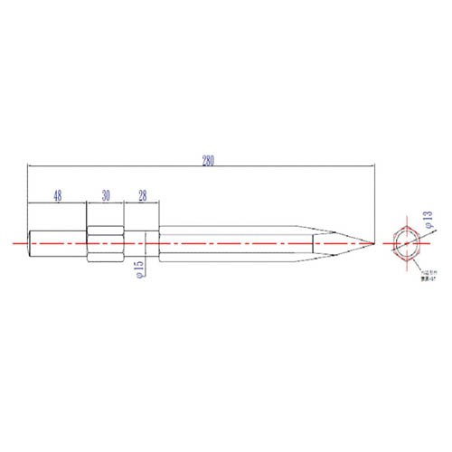 071231     BULL POINT HEX SHANK CHISEL, SIZE 17H x 280MM