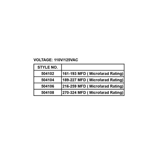 ROUND MOTOR START CAPACITOR