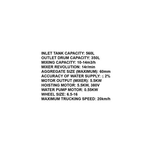 556112     MOBILE CEMENT MIXER