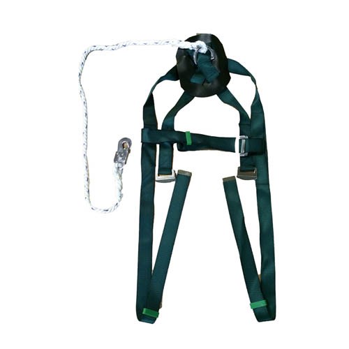 141056     PARACHUTE TYPE SAFETY HARNESS, GREEN COLOR