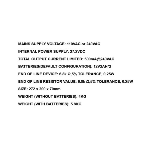 149851     1 ZONE FIRE ALARM CONTROL PANEL