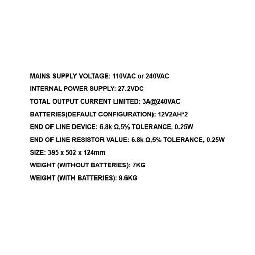 149854     4 ZONE FIRE ALARM CONTROL PANEL