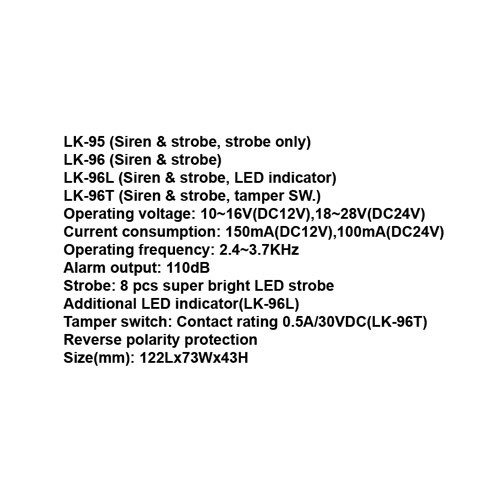 144930     PIEZO SIREN WITH STROBE