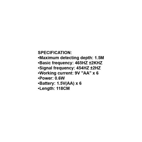 149990     1.5M MAX. GROUND SEARCH METAL DETECTOR