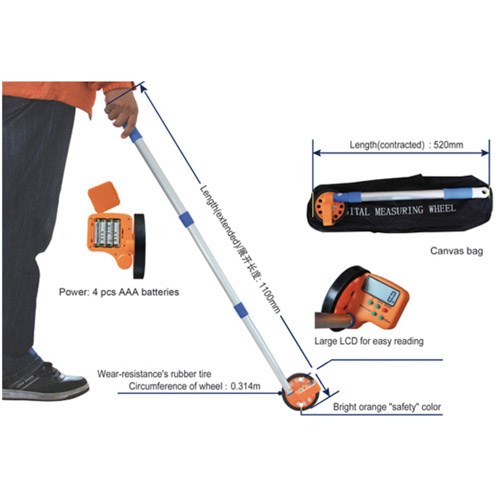 081454     4" DIGITAL WALKING MEASURING WHEEL