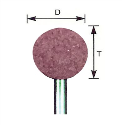 MOUNTED WHEEL, BALL TYPE, 6MM SHANK