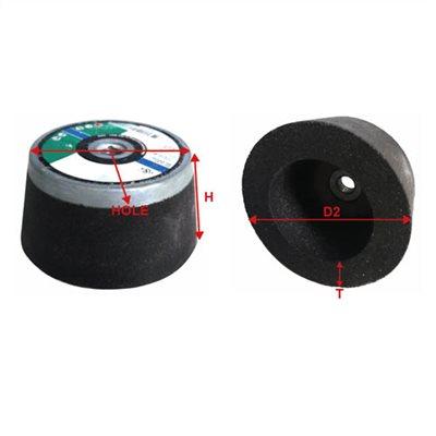 CUP GRINDING WHEEL, SIZE: D1 90 x D2 110 x H 55 x HOLE M14 x T 20MM