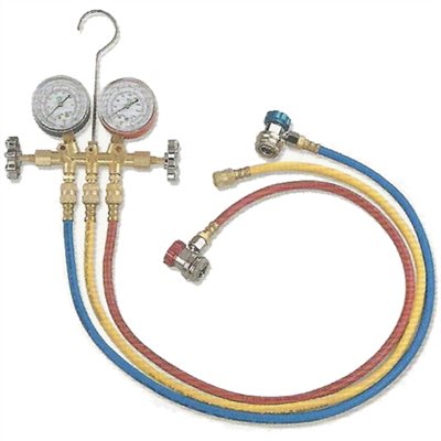 MANIFOLD CHARGE WITH 3 COLOR HOSE SET FOR R134A