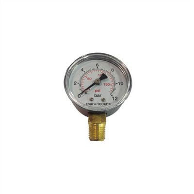 PRESSURE GAUGE FOR AIR COMPRESSOR, φ2", 1/4" NPT BOTTOM CONNECTION