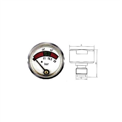 PRESSURE GAUGE FOR FIRE EXTINGUISHER