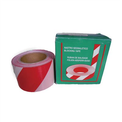 PELD WARNING TAPE, RED/WHITE
